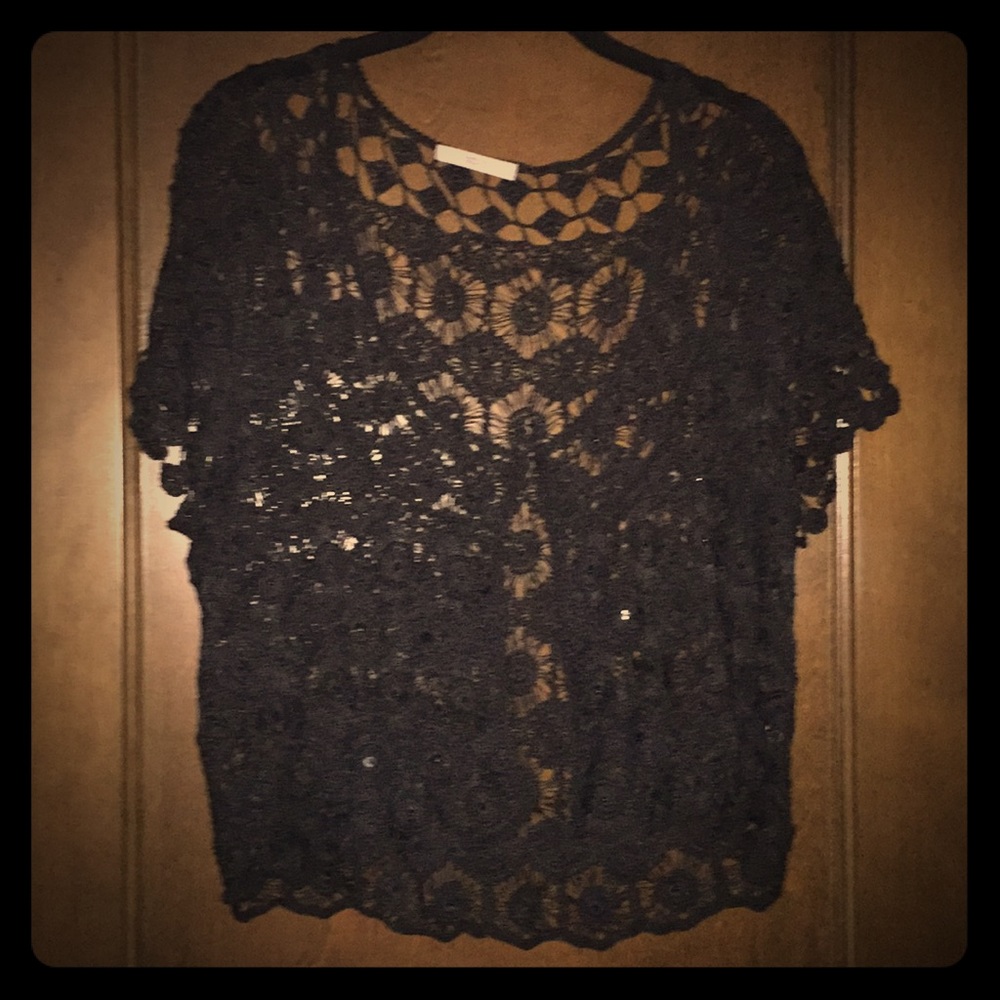 Black lacy/crochet shrug